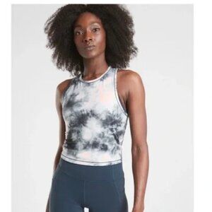 Athleta Ice Dye Shanti Crop Tank Orchid Pink
